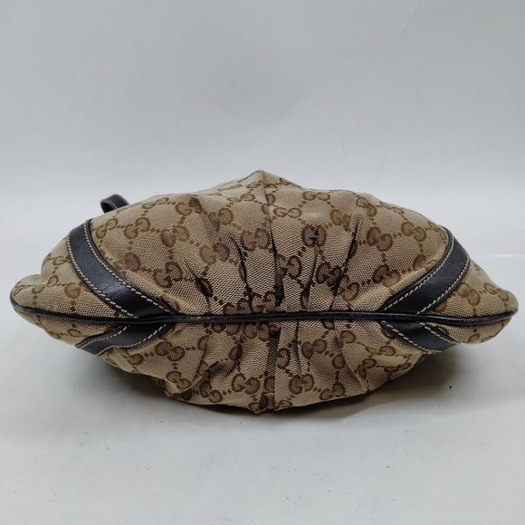 100% Authentic Gucci Brown Canvas Crossbody Bag - Picture 5 of 9
